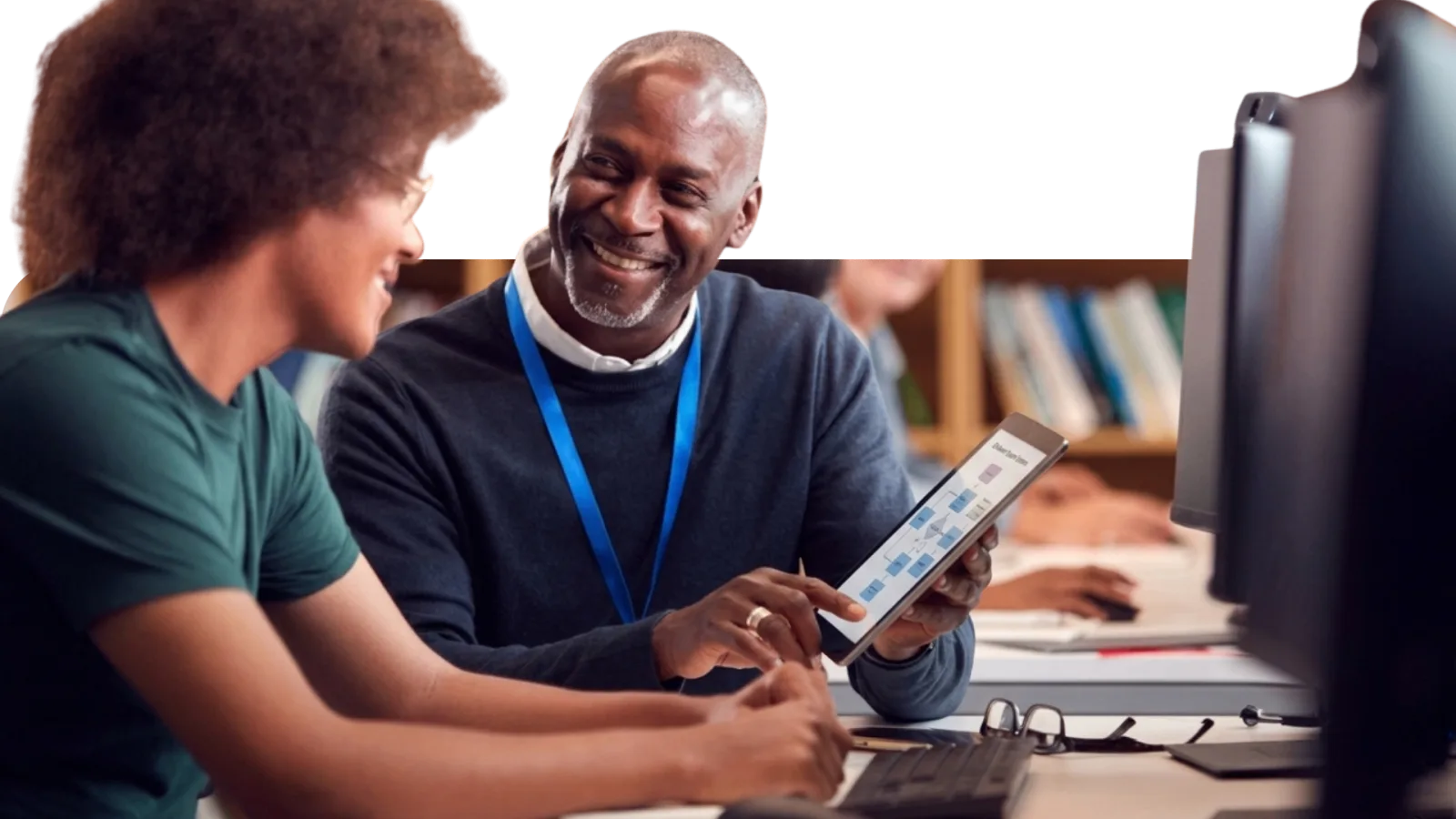 Student preparing for exams with private tutor
