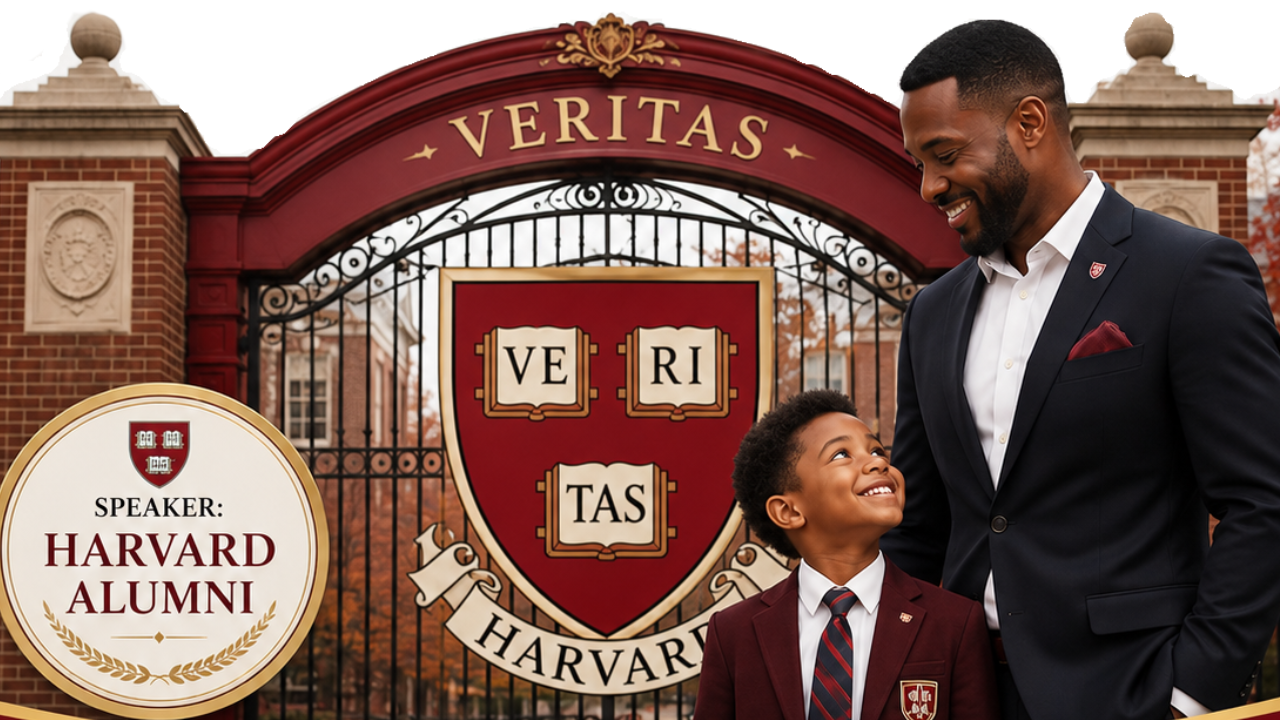 African father and child at Harvard
